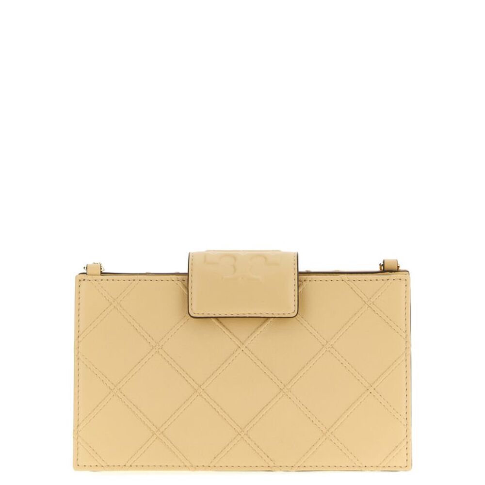 Tory Burch Beige Lamb Leather Women's Cardholder